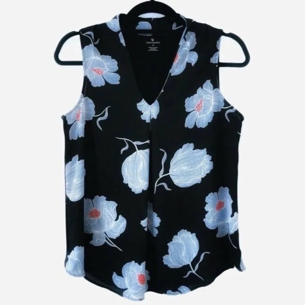 Worthington Tops Floral Print Sleeveless Blouse XL